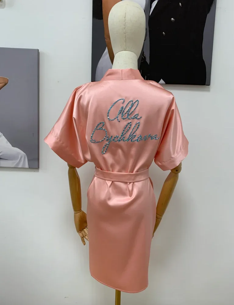 Robe Peach with decorated name